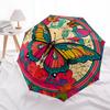 Colorful Butterfly Mandala Wall Art DecorUmbrella, PortableFold Compact Umbrella for Men & Women Gift