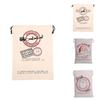 Festive Canvas Gift Bag With Reinforced Drawstring For Holiday Gift Wrap