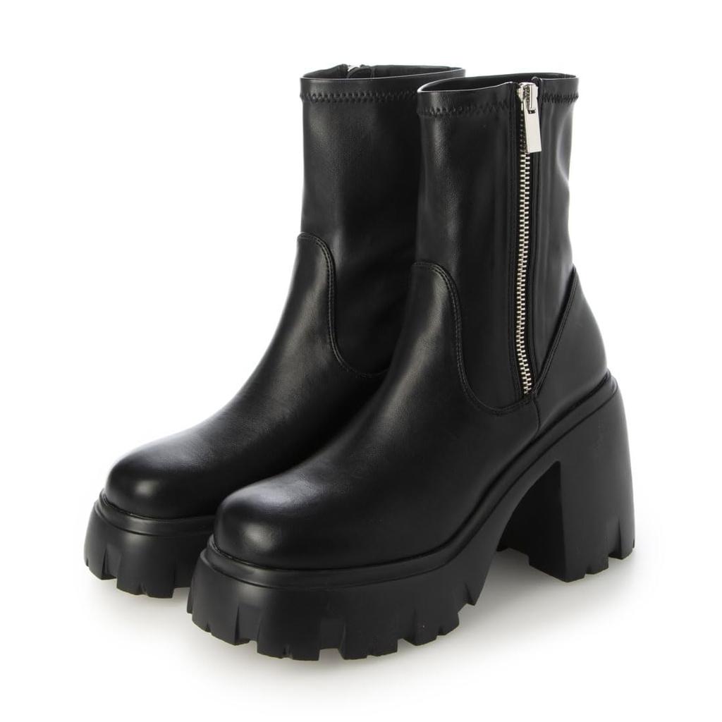 Evol Modestiefel, Seitenreißverschluss, 10cm Plateau Kurzstiefel