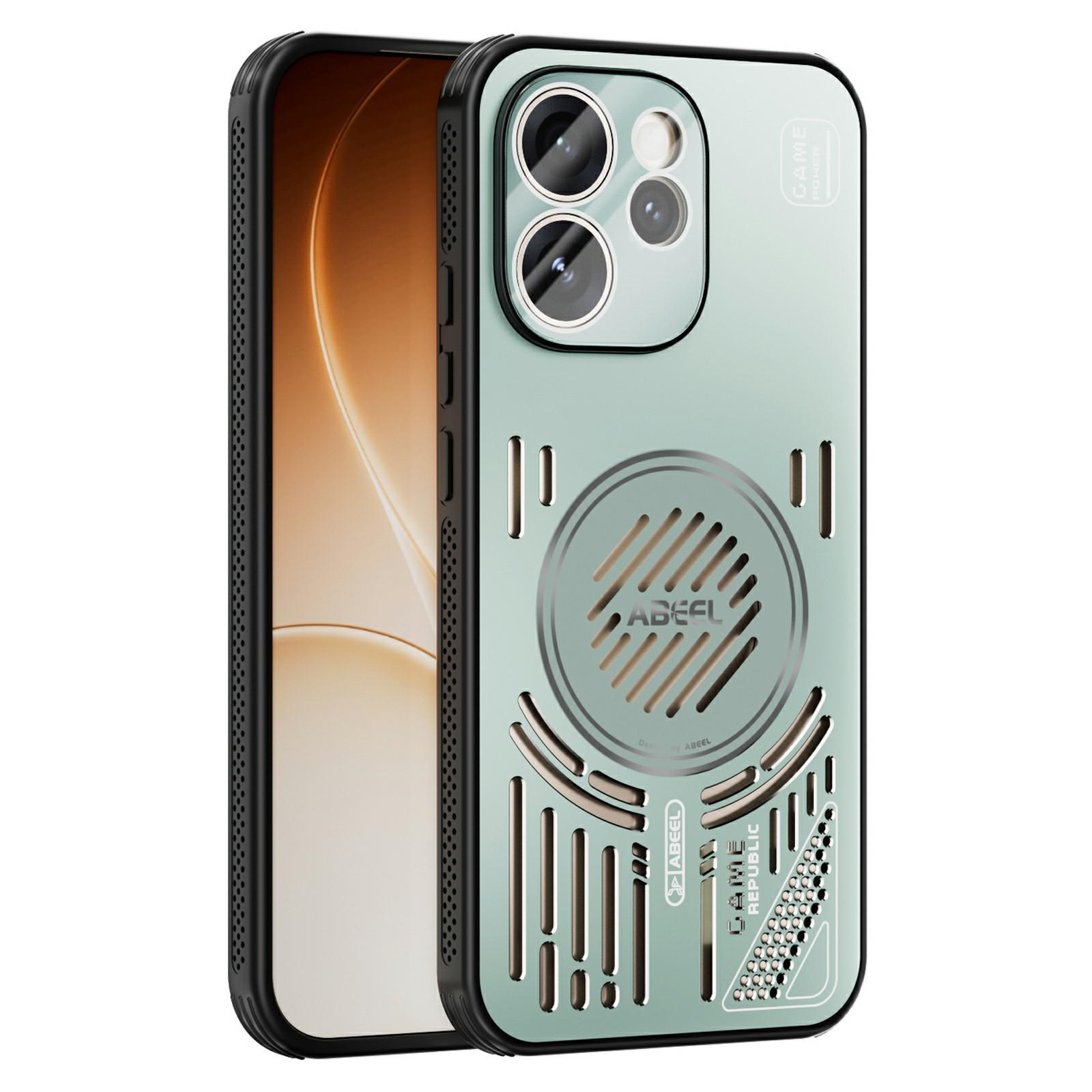 

ABEEL Для Oppo Reno15 Pro Max 5G (Глобальный)/Reno15 Pro 5G (Китай) Магнитный Чехол Алюминиевый Сплав + ПК + ТПУ Полый Рассеивающий Тепло Чехол для Телефона