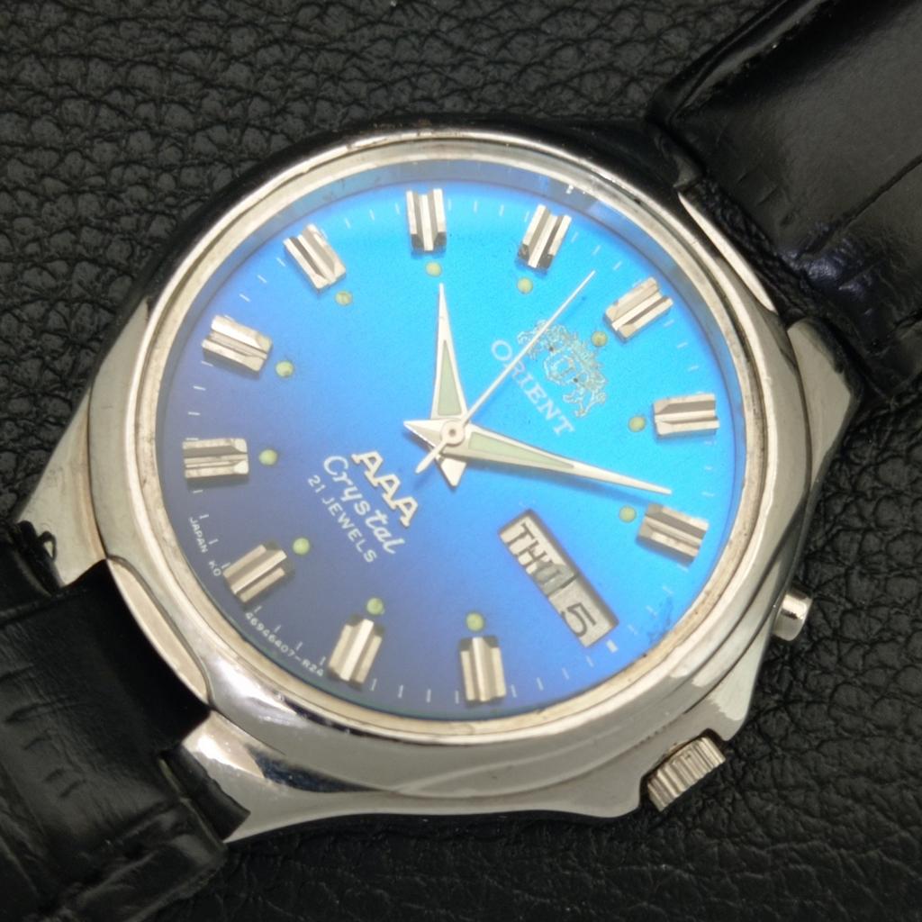VINTAGE ORIENT AAA CRYSTAL AUTOMATIC JAPAN MENS ORIGINAL DIAL WATCH A706971-1