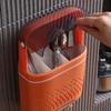 Wall-Mounted Utensil Organizer Dustproof Drain Rack with Cover  Wall Mounted Solution
