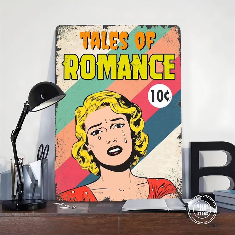 TALES OF ROMANCE BLONDE Tinplate Poster Customized Wall Art Vintage Retro Metal Signs for Bedroom Decoration Room House Decor