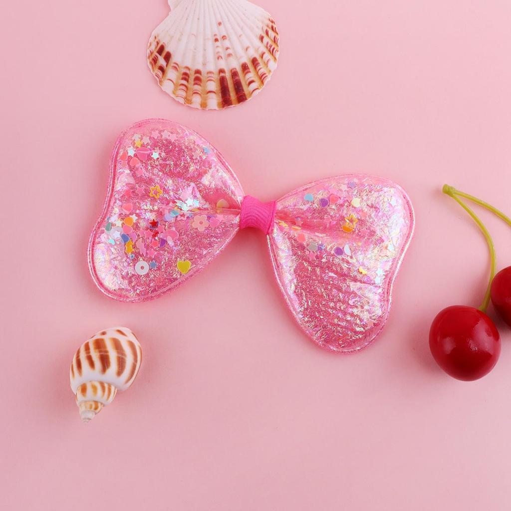 Sequined Transparent Bow Hair Accessories - DIY Colorful Headdress Embellishments