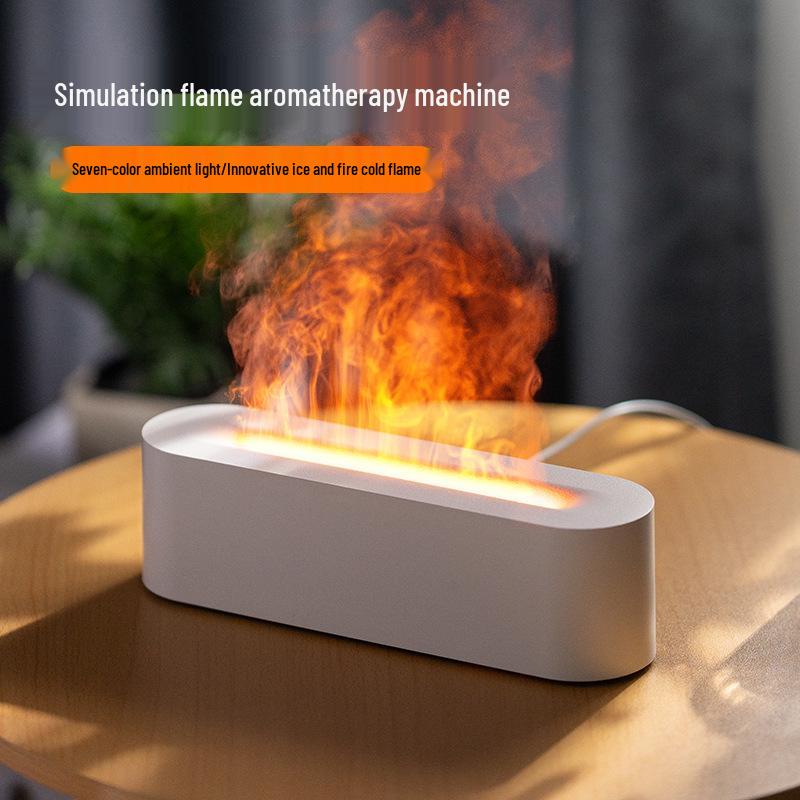 Retro 3D Flame Aroma Diffuser & Colorful Light Humidifier
