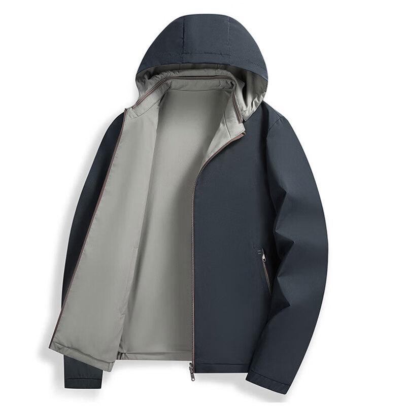 

Romon Men s 2025 Reversible Detachable Hood Jacket