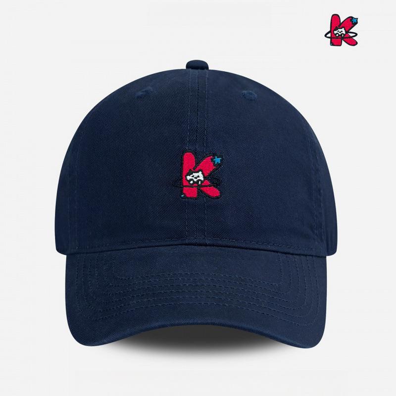 Anime Style Letter K Kitten Embroidery Baseball Cap Female Versatile Four Seasons Shade Cap Male