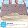 Vintage Red Polka Dots on Beige Compact Travel Beach Towel Super Absorbent Sand Resistant, Microfiber for Swimming Camping Yoga