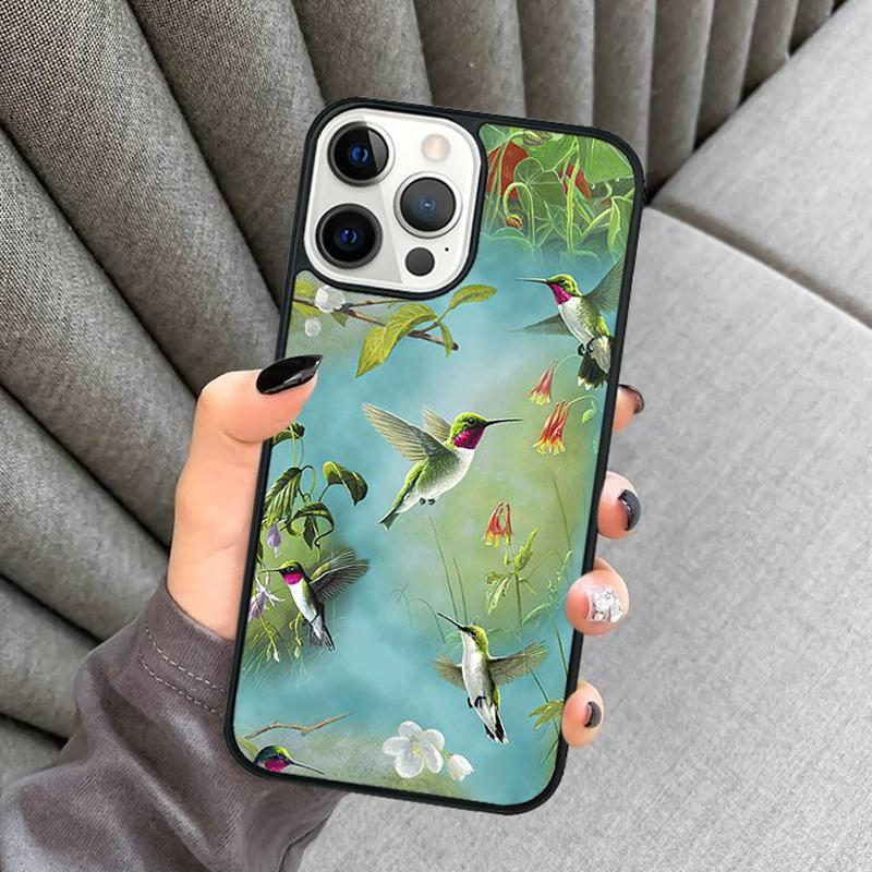 Hummingbird Phone Case For iPhone 17 Air 16 16e 15 13 14 Pro Max 11 12 Plus 2022 MAX Shell Cover coque