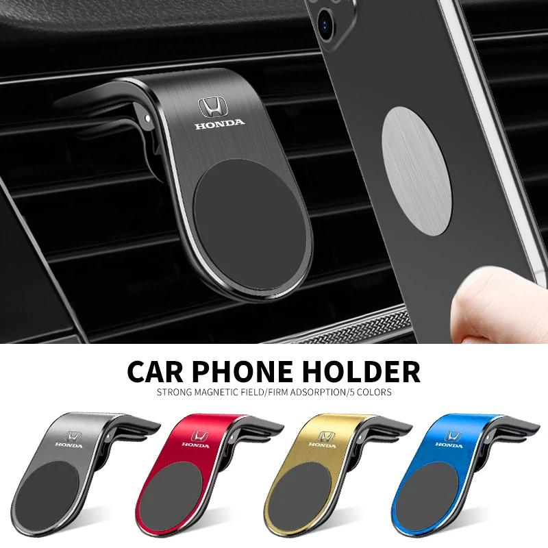 Car Magnetic L-shaped Car Dedicated GPS Phone Holder Emblem For Honda CRX Pilot B-series D-series H-series Civic FIT CRV Accord