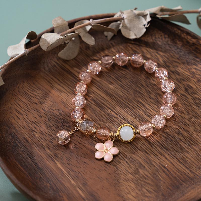 Fairy Daisy Popcorn Beaded Bracelet - Women's Elegant Handcrafted Jewelry