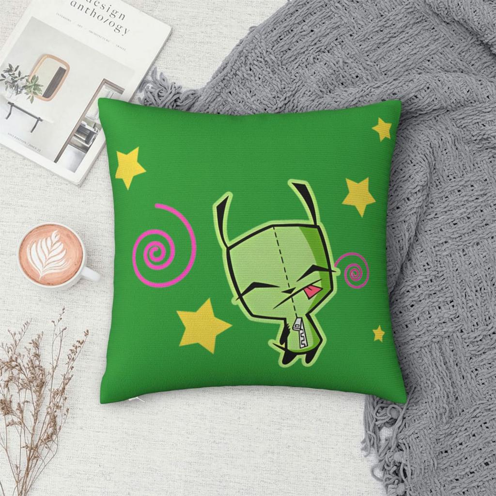 Gir Invaders Zims Cartoon Square Pillow Case Cushion Cover Creative Decorative Pillowcover For Car 45X45Cm