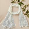 Literary Retro Women's Lace Scarf Long Embroidered Flower Female Headscarf Korean Version Summer Sunscreen Shawl