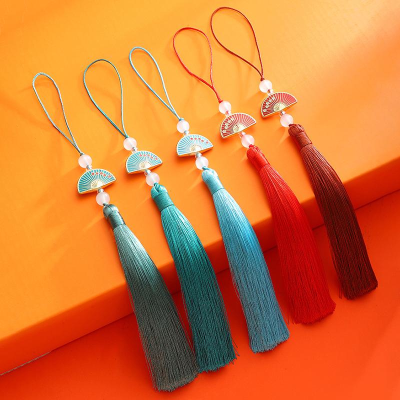 5Pcs Fan Tassels Bookmark Tassels Silky Handmade Soft Craft Tassels With Loops For Diy Crafts Jewelry Making Party Decor