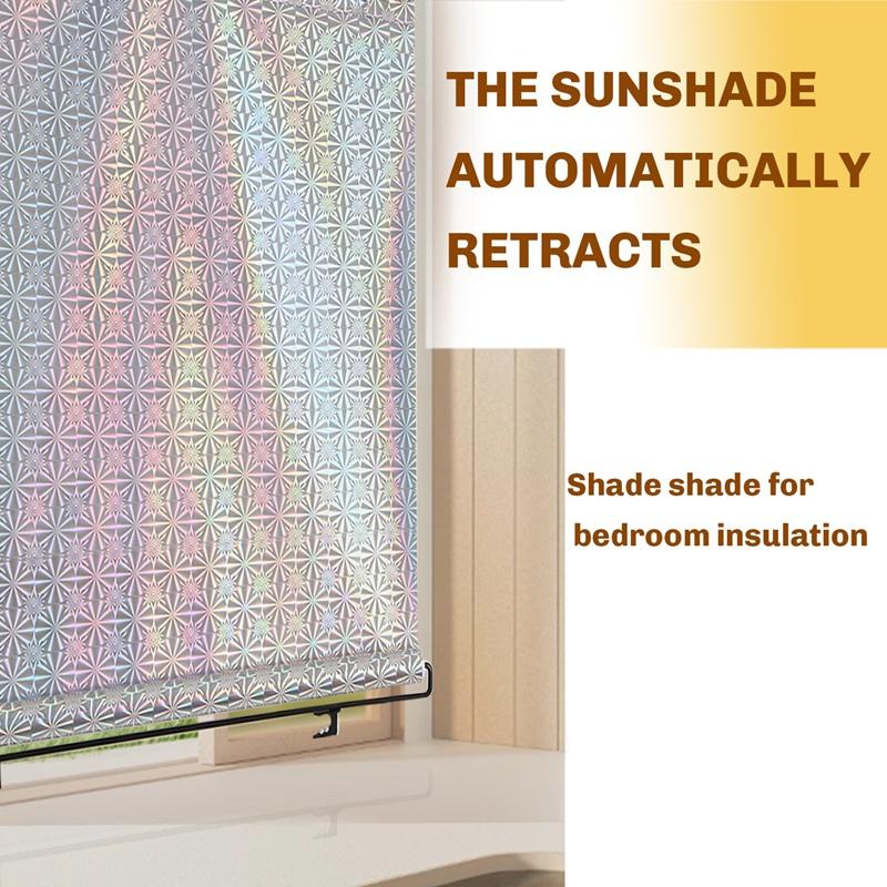 Sunshade Roller Blackout Suction Cup Blinds Curtains For Living Kitchen Office Car Window Free-Perforated Curtain