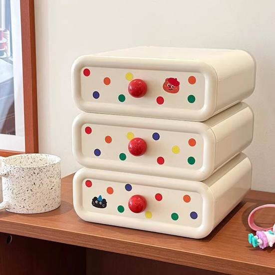 Caja de Almacenamiento de Gran Capacidad Tipo Cajón Organizador Fácil de Sacar Caja de Almacenamiento de Plástico Duradero para Accesorios del Cabello Joyería Artículos Varios