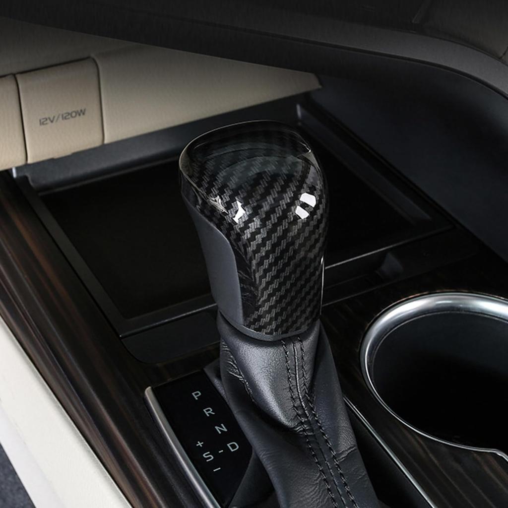 Hyorabyn Shift Knob Cover Shift Lever Parts Interior Accessory for Toyota Camry 70 Corolla 210 GR Sport Carbon Fiber Pattern Dress-up Series, Series,