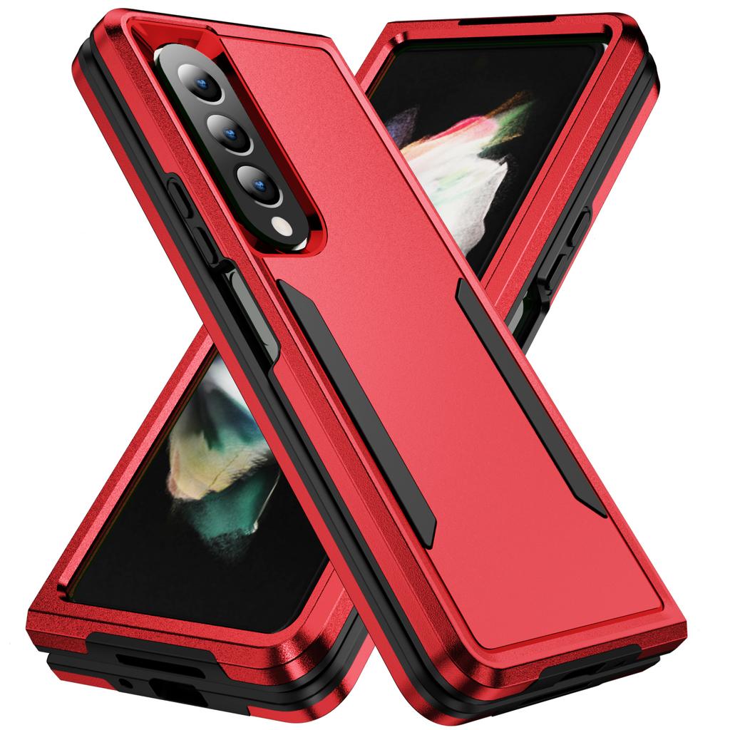 2 In 1 Hybrid Rugged Armor Shockproof Phone Case For Samsung Galaxy Z Fold 4 TPU Frame Hard Plastic Protective Back Cover Fundas