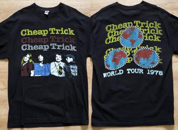 Cheap Trick World Tour 1978 TShirt Unisex T-Shirt XXXL