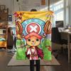 1 Stück One Piece Tony Tony Chopper Gemusterte Flanelldecke Geeignet für Alle Jahreszeiten Für Heimdekoration Wärme Und Komfort Geschenke Feiertagsgeschenk