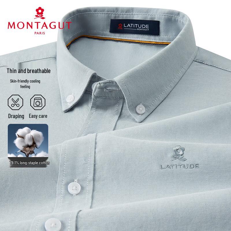 MONTAGUT Men s Summer Lightweight Long Sleeve Shirt 44 синий