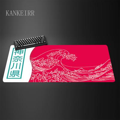 Black Great Wave Mouse Pad Gamer New Computer Mousepad XXL Playmat Natural Rubber Soft Non-Slip Office Accessories Table Mat