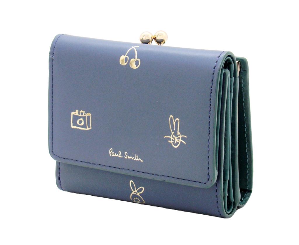 Mixed Doodle Clasp Trifold Wallet [Paul Smith] Women's (Lavender)