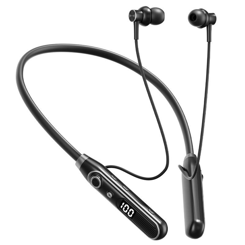 Sport Bluetooth-Kopfhörer Mit Geräuschunterdrückung Wasserdicht Silikon-Nackenband Für Laufen Und Fitnessstudio