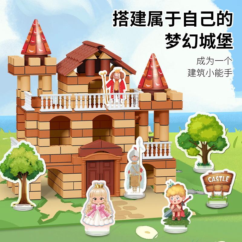 Small Mason House Construction Tools Children'S Handmade Diy Model Set, Simulated Cement Assembly Toys