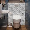 Oil Proof Wall Stickers for Bathroom 5Pcs Vintage Brick Tile Stickers, Waterproof Oil?Proof Wallpaper, Peel Sheets Kitchen & Stick Backsplash Living