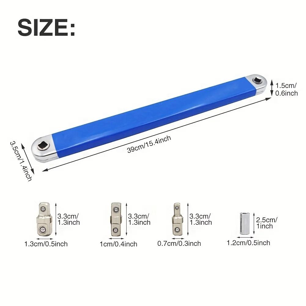 Ratchet Torque Extension Wrench,Car Spanner Mixed Multifunction Dynamics Hand Tools,Set Professional Zero Offset Extension Wrenc