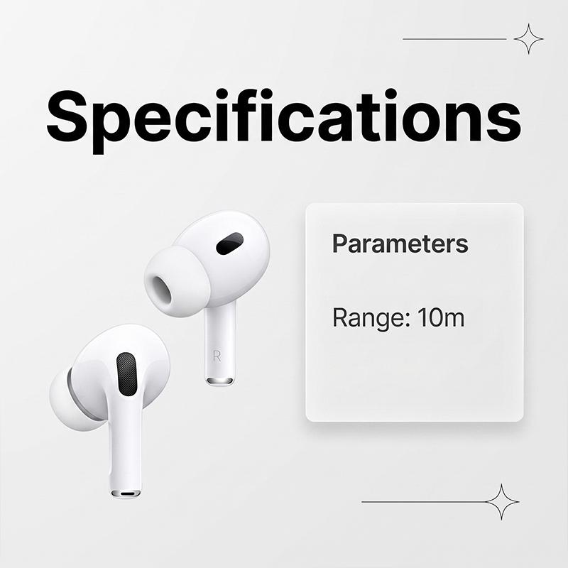 Air Pro 2 TWS Wireless Earbuds Secure Fit In-ear Headphones Stable Wearing For Sport Bluetooth Earphones For Smartphone