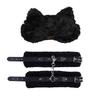 1Pc/set Handcuffs Adjustable PU Leather Plush Blindfold Masks Restraints Bondage Anal Plug Sex Toy For Women Adults Games