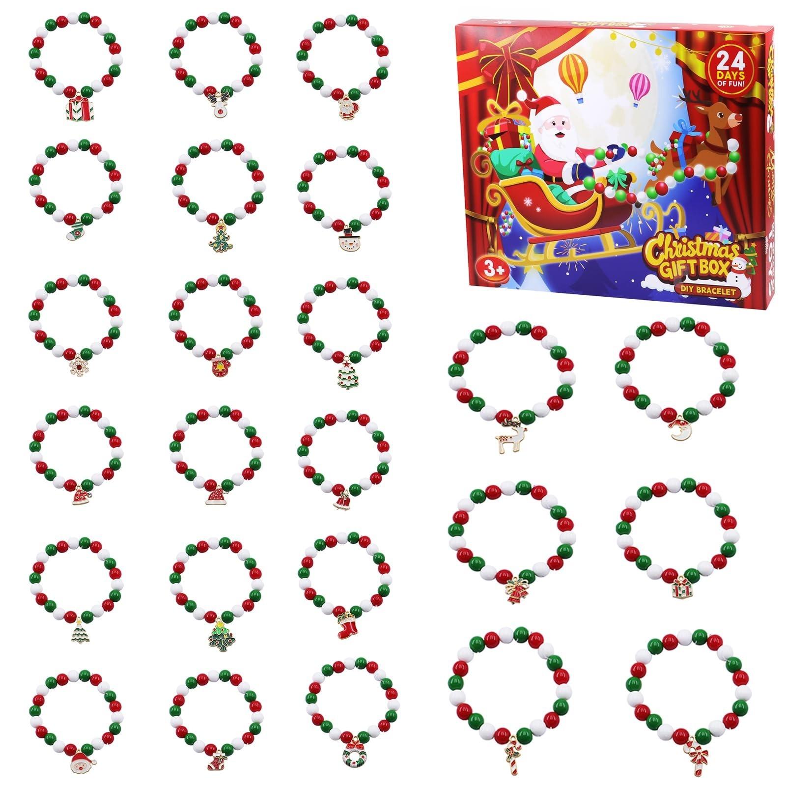 

Рождественский календарь обратного отсчета Сюрприз Игрушки для разрывания Сделай сам Игрушка из бусин для детей One Size