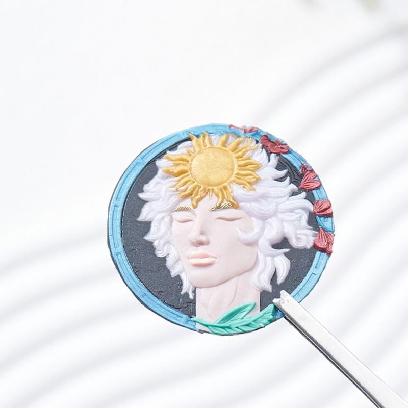 3D Embossed Wax Seal Stamp Head Metal Wax Stamp Head for Valentines Card Birthday Card Invitations Envelope