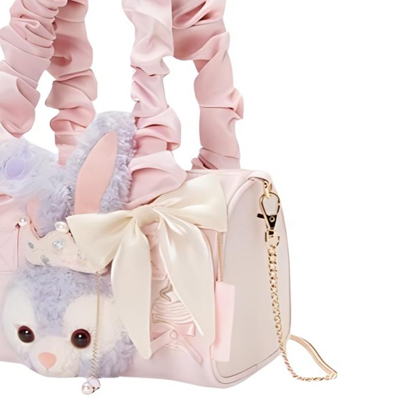 New Disney Polyester Portable Crossbody Bag, Shoulder Bag Regular Unisex Pink 400060452250