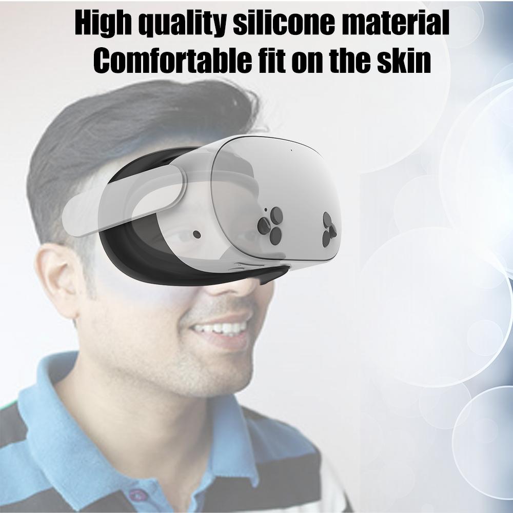 Подходит для Meta Quest 3s Blackout Silicone Face Cover Прилегает к лицу чёрный — фото 3