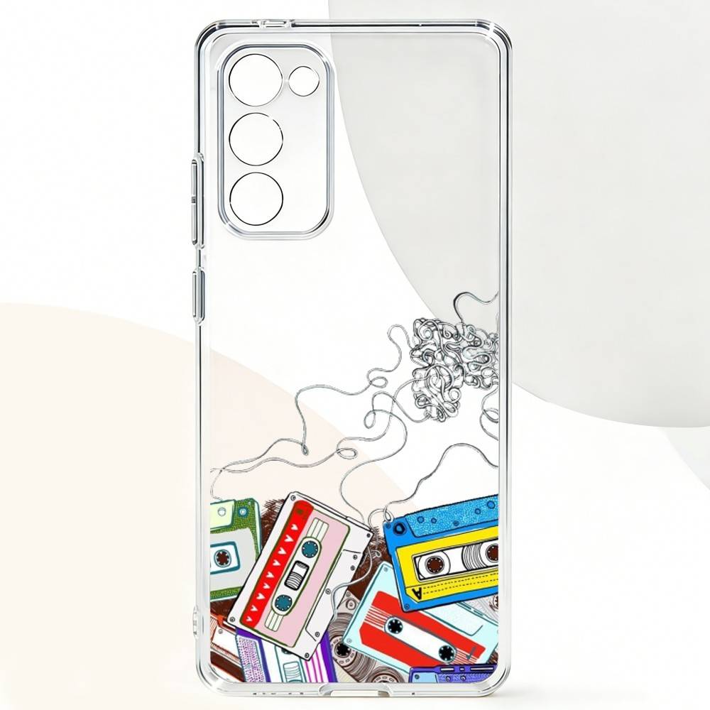 V-Video C-Cassette T-Tape Phone Case For Samsung Galaxy A,71,70,52,51,40,31,50,50S,30S,21S,12,10,Note20ultra Transparent Cover