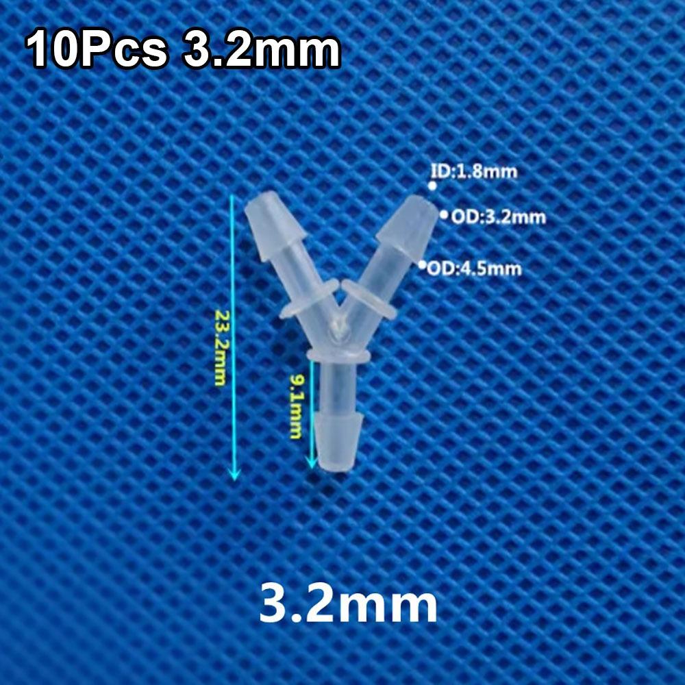 10Pcs Plastic 3 Way Connector PP PE Hose Fittings for Aquarium Fish Tank Fittings