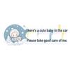 Cute Baby on Board: Reflective Waterproof Car Sticker