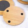 Fine Workmanship Wooden Heat Pad With Anti-Slip Mat Round Square Coasters Waterproof Anti-Slip Pot Holder Kitchen Kitchenware