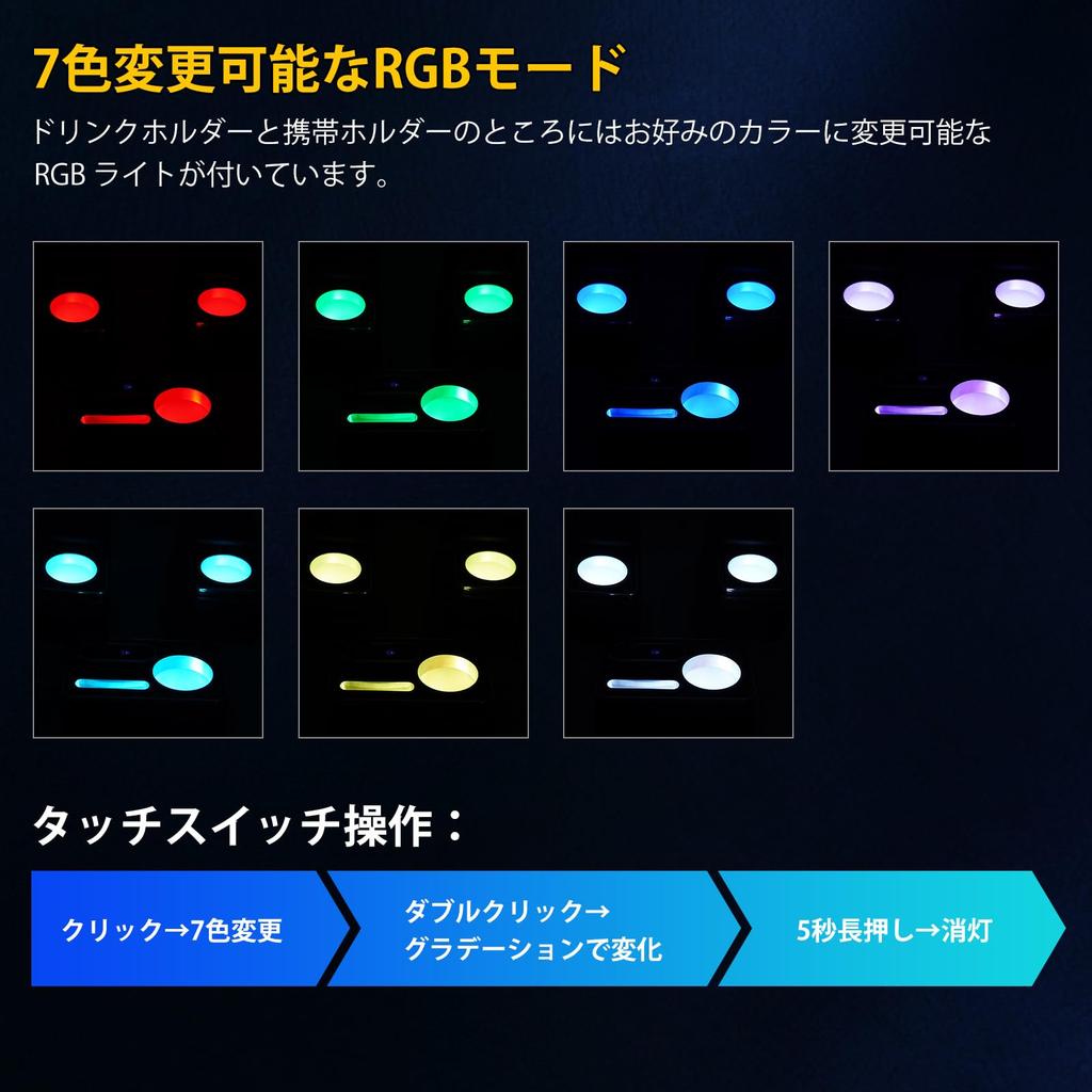 BUYFULL Console Box for Toyota Ace 200 Set of Breathing PU Center Console Storage with Small Item H200 Series GL 2004 Hiace/Regius Series, 3, Lamp,