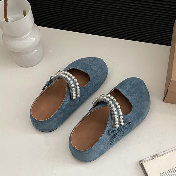 

Fashion Shoes Woman 2025 Female Slippers Butterfly-Knot String Bead Platform Cover Toe New Slides Butterfly-knot Mary Janes String Bead 35