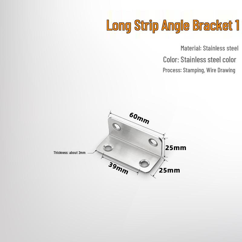 90° Thickened Stainless Steel L-Shaped Support Bracket
