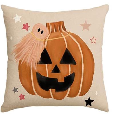 Color life Halloween throwing pillowcase, pumpkin polka dot pillowcase interior sofa decorative cushion cover