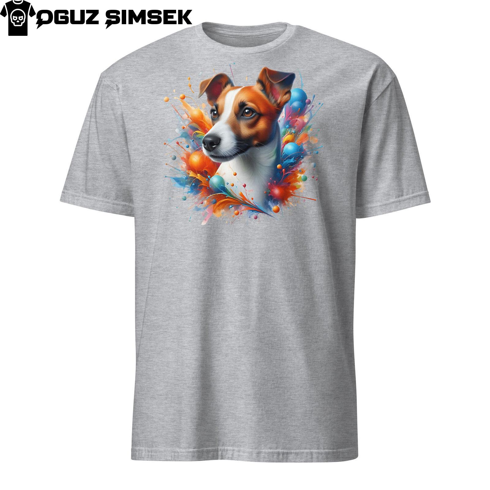 Colorful Jack Russell Terrier T-Shirt Mens Womens Tees Top: Vibrant Canine Art Tee for Dog Lovers! 3XL