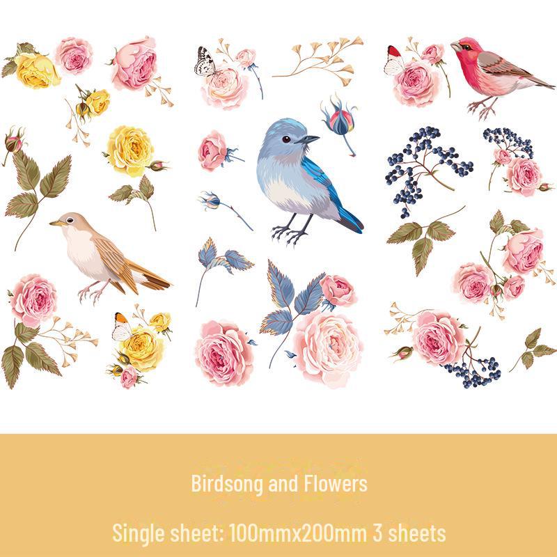 Yuezhen: 3-Piece Japanese Sticker Set - Characters, Plants, Planets, Animals, & Food; 24 Varieties