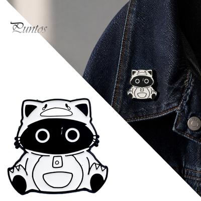 Animal Lapel Pin Cartoon Black Cat Brooch Pin, Enamel for Canvas Bags Men Women, Decorative Badge Clothing Scarves Sweaters Metal Jackets Pins