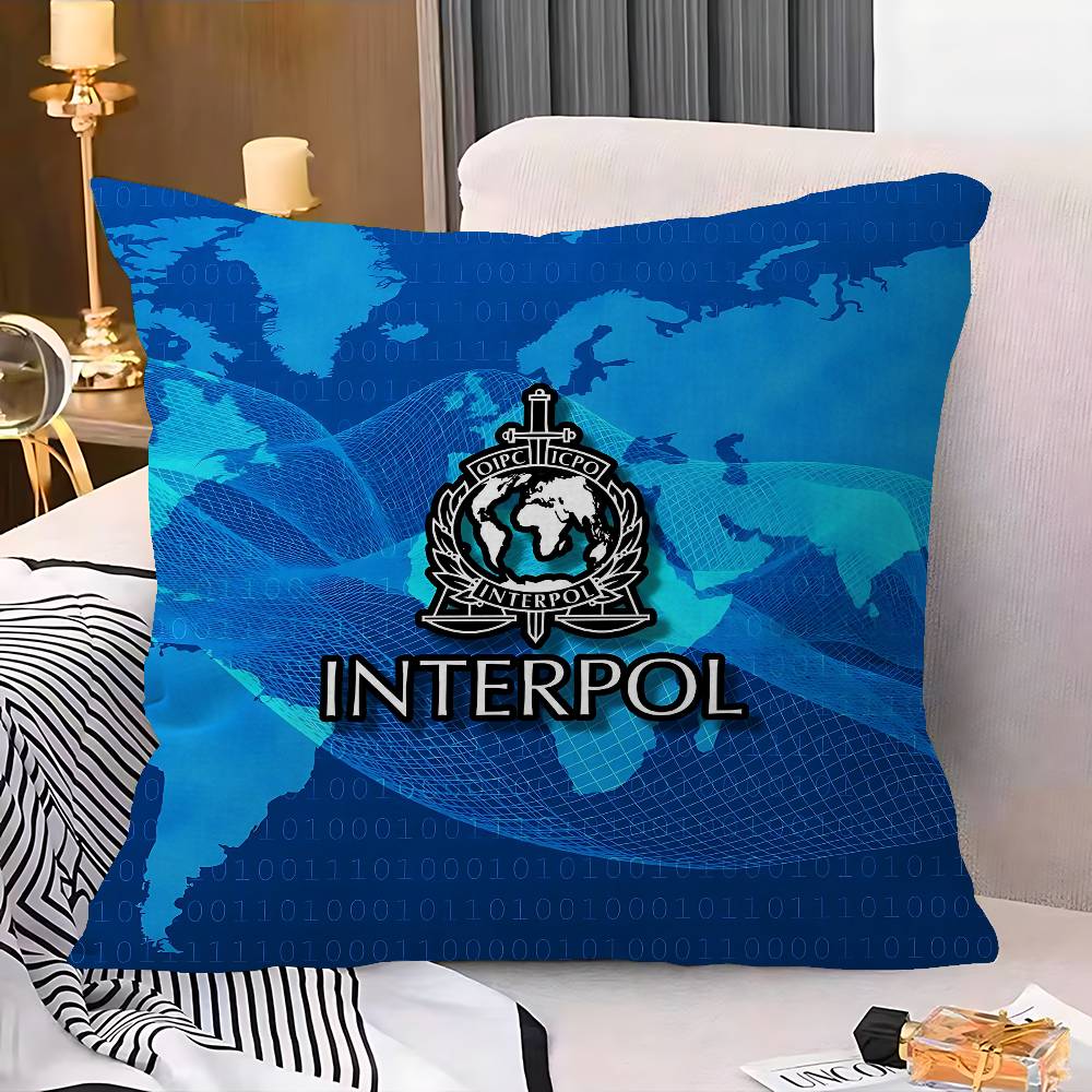 I-Interpols LOGO Pillowcase toon Gift Cushion Cover Bedroom Home Sofa Chair Seat Decor pillow case