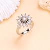 Fidget Anti Stress Anxiety Rotatable Rings For Women Fashion Shiny Zircon Flower Snowflake Spinner Finger Ring Aesthetic Jewelry